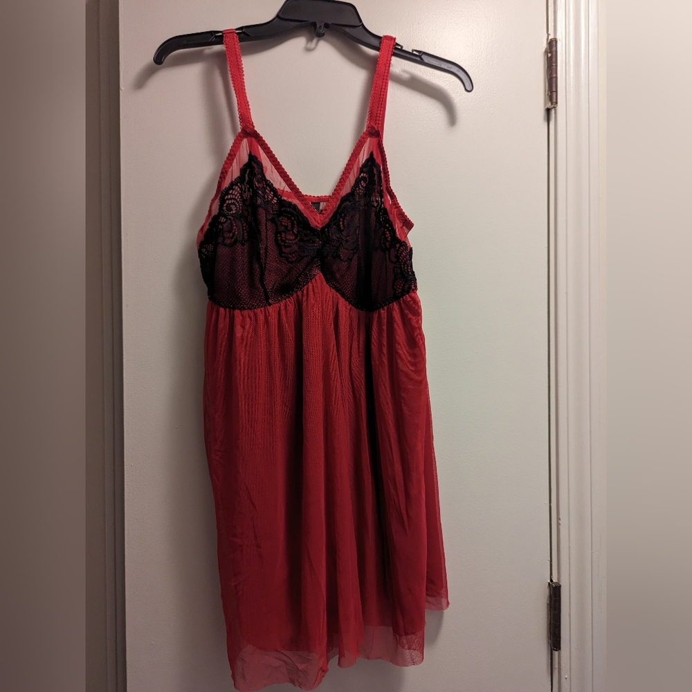 Berry color chemise babydoll